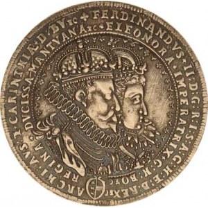 Ferdinand II. (1619-1637), 2 1/2 Tolar 1622 - svatební, Sv. Vít, dvojportrét zprava a dvojit