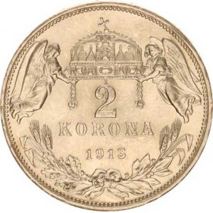 František Josef I.(1848-1918), 2 Koruna 1913 KB