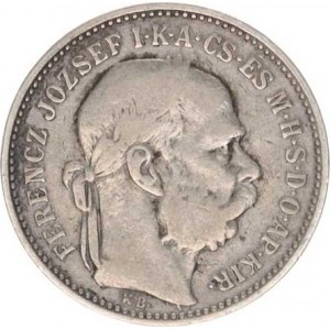 František Josef I.(1848-1918), 1 Koruna 1892 KB, dr.škr.