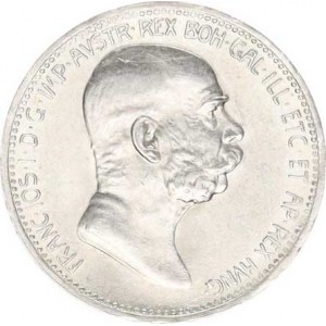 František Josef I.(1848-1918), 1 Koruna 1908 jubil. - tečka za HVNG.