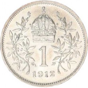 František Josef I.(1848-1918), 1 Koruna 1912 b.zn.