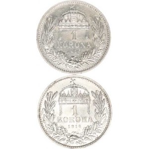 František Josef I.(1848-1918), 1 Koruna 1914 KB, 1915 KB 2 ks