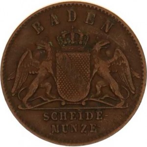 Baden, Friedrich I. (1852-56-1907), 1 Kreuzer 1870 KM 242