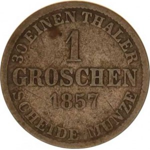 Brunswick - Wolfenbüttel, Wilhelm (1831-1884), 1 Groschen 1857 KM 1150