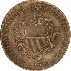 Lübeck, 48 Shilling 1752 JJJ jako KM 168,5 Novoražba 1972