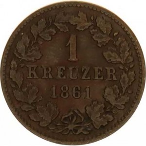 Nassau, Adolph (1839-1866), 1 Kreuzer 1861 KM 74