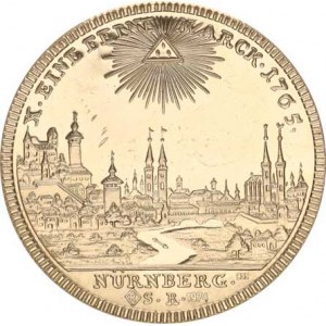 Norimberk - město, Tolar 1765 SR - Josef II. / Pohled na město Cr. 80 Repli