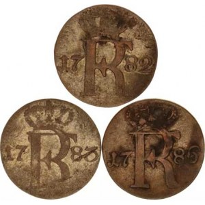 Prusko, Friedrich II.(1740-1786), 1/24 tolaru 1782 A, 1783 A, 1786 A 3 ks