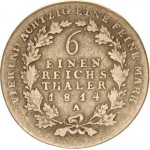 Prusko, Friedrich Wilhelm III.(1797-1840), 1/6 tolaru 1814 A KM 385