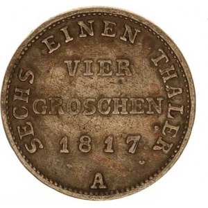 Prusko, Friedrich Wilhelm III.(1797-1840), 4 Groschen 1817 A Cr.106 KM 394,1 R