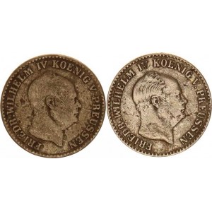 Prusko, Friedrich Wilhelm IV.(1840-1861), 2 1/2 Silber groschen 1853 A, 1854 A KM 463 2 ks
