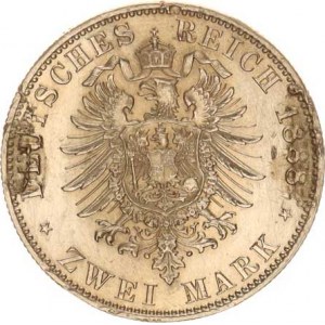 Prusko, Friedrich III.(1888), 2 Mark 1888 A Y. 116; KM 510