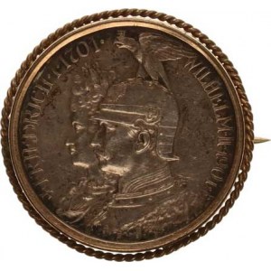 Prusko, Wilhelm II. (1888-1918), 2 Mark 1901 A - 200 let království - uložena v kroužku se sponou