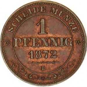 Sasko, Johann (1854-1873), 1 Pfennig 1872 B