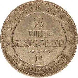 Sasko, Johann (1854-1873), 2 Neu-groschen 1865 B KM 1220