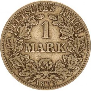 Německo, drobné ražby císařství, 1 Mark 1873 F R