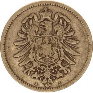 Německo, drobné ražby císařství, 1 Mark 1876 J, tém.