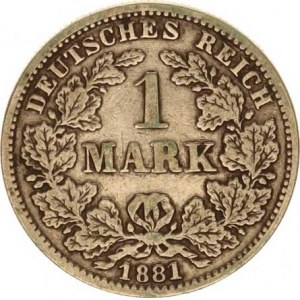 Německo, drobné ražby císařství, 1 Mark 1881 G