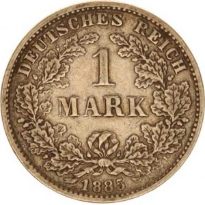 Německo, drobné ražby císařství, 1 Mark 1885 G