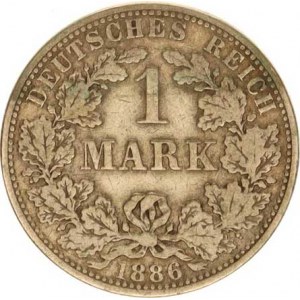 Německo, drobné ražby císařství, 1 Mark 1886 A