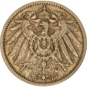 Německo, drobné ražby císařství, 1 Mark 1901 D