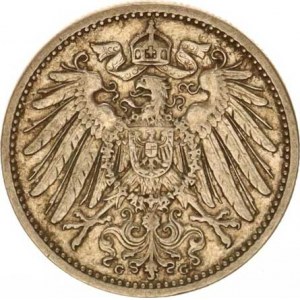 Německo, drobné ražby císařství, 1 Mark 1904 G, tém.