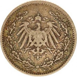 Německo, drobné ražby císařství, 1/2 Mark 1906 D