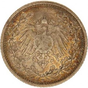 Německo, drobné ražby císařství, 1/2 Mark 1907 F, mírně nedor.