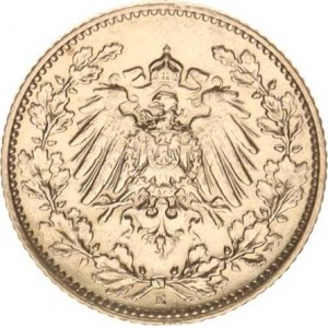 Německo, drobné ražby císařství, 1/2 Mark 1915 E