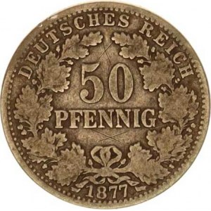 Německo, drobné ražby císařství, 50 Pfennig 1877 D R