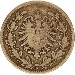 Německo, drobné ražby císařství, 50 Pfennig 1877 D R