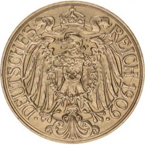 Německo, drobné ražby císařství, 25 Pfennig 1909 D KM 18