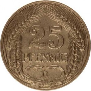 Německo, drobné ražby císařství, 25 Pfennig 1910 D KM 18