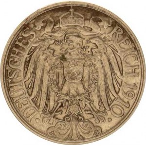 Německo, drobné ražby císařství, 25 Pfennig 1910 F KM 18