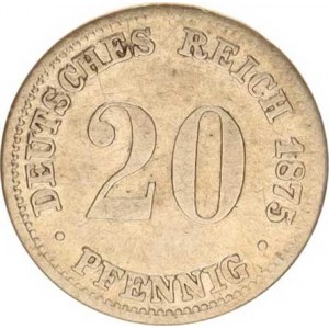 Německo, drobné ražby císařství, 20 Pfennig 1875 A