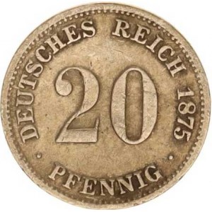 Německo, drobné ražby císařství, 20 Pfennig 1875 C