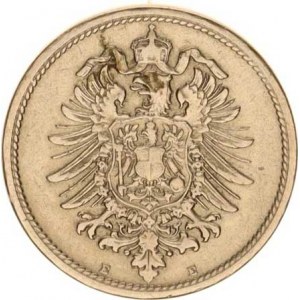 Německo, drobné ražby císařství, 10 Pfennig 1874 E R
