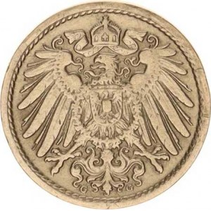 Německo, drobné ražby císařství, 5 Pfennig 1903 G