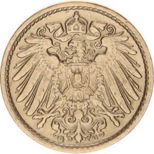 Německo, drobné ražby císařství, 5 Pfennig 1904 G