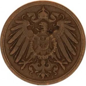 Německo, drobné ražby císařství, 1 Pfennig 1892 J R KM 10, tém.