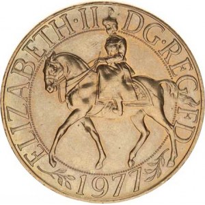 Anglie, Alžběta II. (1952-), 25 New pence 1977 - Silver Jubilee CuNi KM 920