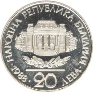 Bulharsko, 20 Leva 1988 - Sofijská univerzita KM 173 Ag 500 11,55