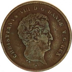 Dánsko, Christian VIII. (1839-1848), 1 Rigsbankskilling 1842 FK VS KM 726,2