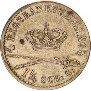 Dánsko, Christian VIII. (1839-1848), 4 Rigsbankskilling 1841 FK KM 721.1