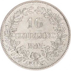 Dánsko, Frederik VII.(1848-1863), 16 Rigsmontskilling 1857 VS FK KM 765