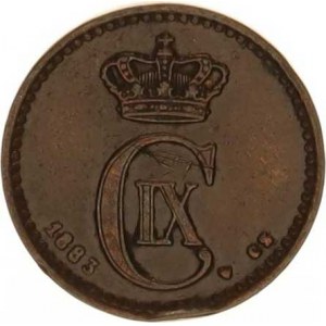 Dánsko, Christian IX.(1863-1906), 1 Ore 1883 CS KM 792,1, rys., dr. hr.