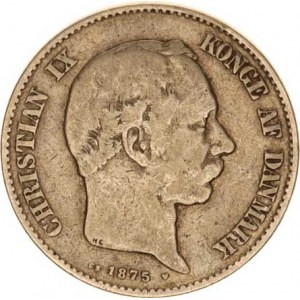 Dánsko, Christian IX.(1863-1906), 2 Kroner 1875 CS KM 798.1