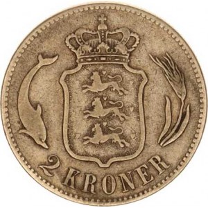 Dánsko, Christian IX.(1863-1906), 2 Kroner 1875 CS KM 798.1