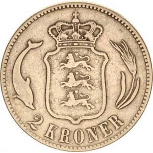 Dánsko, Christian IX.(1863-1906), 2 Kroner 1876 CS KM 798,1