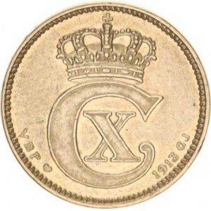 Dánsko, Christian X.(1912-1947), 25 Öre 1913 VBP GJ KM 815,1 R